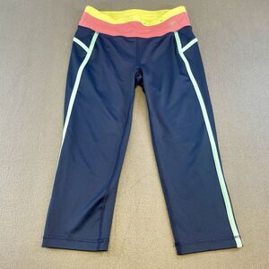 Fila Sport Capri Leggings Activewear Running Workout Neon Trim‎ XS